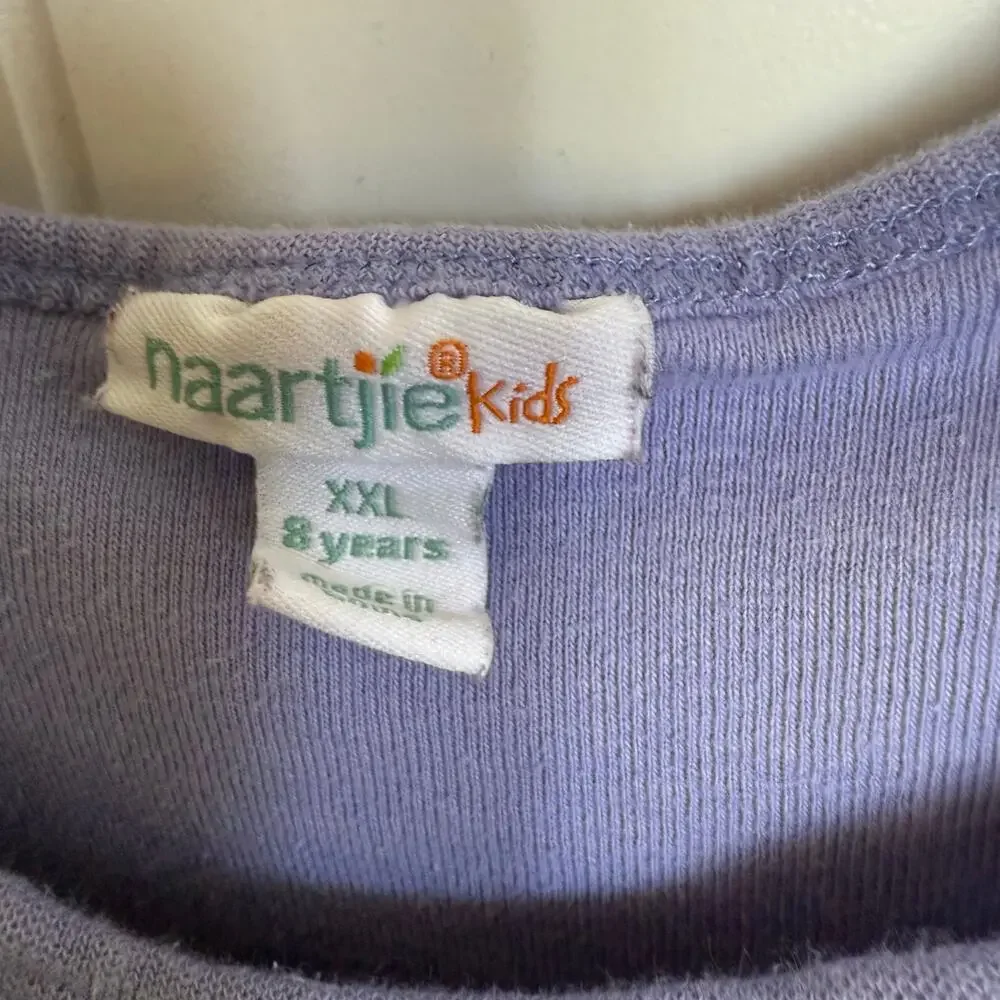 5/$65 naartjie Girls Dress Sz XXL 8 Lavender‎ Corduroy Drawing Raindrops Knit